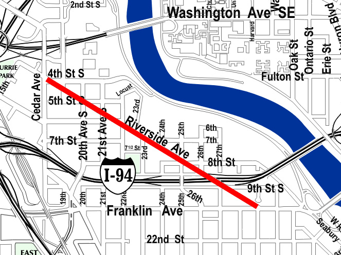 Riverside Avenue reconstruction area plan