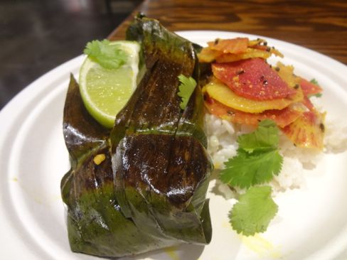 World Street Kitchen banana leaf fish