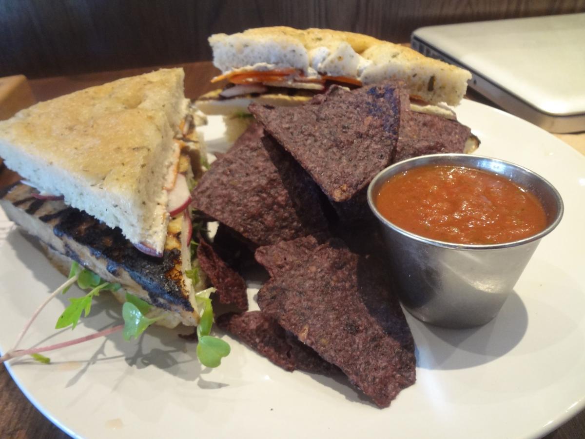 Grilled tofu sandwich at Verdant Tea
