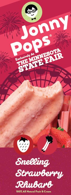 Mock-up wrapper for JonnyPops' exclusive State Fair flavor. Take a bite, pay it forward. Photo courtesy JonnyPops