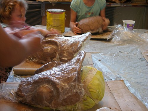masks base cover with mosture proof shield at MayDay 2015 Public Workshops April 14, 2015 clay room